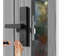 Niceminiwall Door Lock with Fingerprint Recognition | App Control via | Multiple Methods Including Password, Card & Key | Metal Build | for Home(for WiFi)