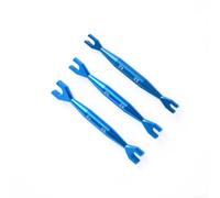 Niceminiwall Double End Open End Wrench Set, 3-4mm 4.5-5mm 5.5-7mm Sizes, Aluminium Hand Tool Spanners Compatible with 1/8 1/10 RC Crawler Cars for Tamiya Axial SCX10, 3 Pieces(Blue)