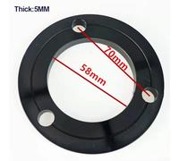 Niceminiwall E-and Electric Scooter Brake Gasket Spacer - 3 Holes Disc Washer, 5mm Adjustable Thickness, 70mm Pitch 58mm Inner Diameter, Lasting Aluminum Alloy with(5MM)