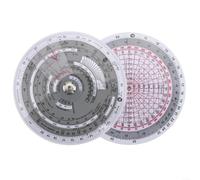 Niceminiwall E6B-R Flight Computer Aviation Plotter Slide Rule for Aviation Flight Training(E6B-R2)