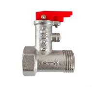 Niceminiwall Electric Water Heater Safety Valve G1/2 Inch DN15 Threaded Brass Pressure Relief Valve for for Cold Water Inlet, Compatible with Electric Water Heaters Under 50L,(0.7Mpa)