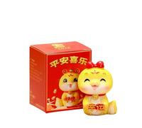 Niceminiwall Elegant Snake Figurine for Home Decor, Resin Year of the Snake Statue with Gold Finish for Good Luck & Abundance, 2025 Chinese New Year Decoration(Medium(waking lion))