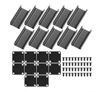 Niceminiwall Extruded Aluminum Project Enclosure Black Housing Split Design PCB Case with Heat Dissipation for Electronic Components 50x25x25mm