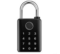 Niceminiwall Fingerprint Padlock with Number Code for -Compatible Waterproof Lock, 50 Fingerprints 100 Passwords NFC Mobile Phone Access(7mm)