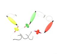 Niceminiwall Fishing Rigs with Peg Floats and Circle Hooks, Pre-Tied Santee Rattle Rigs for Bank Fishing, Slip-Knot Swivel Design for Trophy, Keeps(8/0 3pcs)