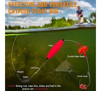Niceminiwall Fishing Rigs with Peg Floats and Circle Hooks, Pre-Tied Santee Rattle Rigs for Bank Fishing, Slip-Knot Swivel Design for Trophy, Keeps(6/0 3pcs)