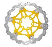 Niceminiwall Floating Disc Brake for Mountain Bikes - 160mm Stainless Steel, 6-Bolt Mount, Enhanced Heat Dissipation & Friction, Compatible with Hydraulic(gold 160)