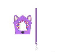 Niceminiwall For Bitzee Doghouse Case Silicone Protective Cover With Lanyard Shockproof Dustproof Soft Full Shell For Virtual Electronic Pet Blue(Purple)