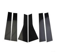Niceminiwall For Grand Cherokee 2011-2021 6-Piece Black Polycarbonate Door Pillar Post Cover Trim Set for Car Exterior Mouldings and Side Protection