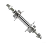 Niceminiwall Front and Rear Wheel Hub Set 36 Hole Iron Steel Hubs for for Road Fixed Gear and Old School Bikes Smooth Silver Finish with Nutted Axle Design Easy(front hub)