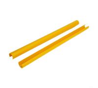 Niceminiwall Front Grille Trim Strips V Shaped ABS Exterior Moulding Decorative Grill Bar Cover Compatible with for E60 E65 E66, Lasting High Resistant Front Grill(Yellow)