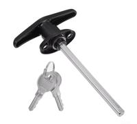 Niceminiwall Garage Door Lock with Handle Made of Zinc Alloy for Storage Sheds Playhouses Chicken Coops Barns and Other Outdoor Buildings