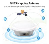 Niceminiwall GNSS GPS GLONASS BDS Galileo AG-35H High Precision Receiver L1 L2 L5 Multi-Frequency Agricultural Mapping Magnetic Mount TNC 152mm White(TNC-TNC)