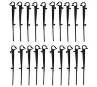 Niceminiwall Gutter Brush Clips For Leaf Guard Holder for Rain Gutters 20 Pack Support Brackets Securing Gutter Brush in High Wind Areas Plastic Clip Fasteners Black Gray 150mm