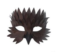 Niceminiwall Half-Face Bird Beak Feather Mask with Adjustable Fit for Halloween, Masquerade Ball, Carnival and Costume Parties in Vibrant Colours(Brown)