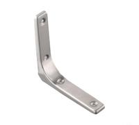 Niceminiwall Heavy Duty L Shaped Steel Shelf Brackets 100x100x20mm Wall Mount Corner Supports for for DIY Furniture Frames Tables Beds Desks Bookshelves Industrial or Modern(Silver)