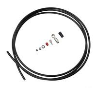 Niceminiwall Hydraulic Brake Hose Kit 2m Lasting Rubber Steel Disc Brake Line with Connector Olive Head Sealing Rings Screw Compatible with Code R(Black)