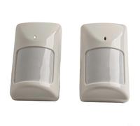 Niceminiwall Infrar ed PIR Motion Detector for for Home Security, Pet Tolerant Wide 110° Angle Sensor with Bracket, Adjustable 3-Level Pulse, Anti-RFI &, N.O/N.C Alarm(2pcs)