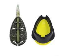 Niceminiwall Inline Carp Fishing Feeder for Feeding - Zinc Alloy Flat Feeders, 25g/35g/45g, 7.6 x 3.2 cm, Improves Casting Distance & Accuracy in Crosswi(25G)