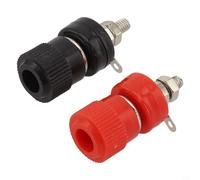 Niceminiwall JS-999B 4mm Binding Post Terminal Connector for Testing Equipment and Audio Applications with Iron Nut Construction
