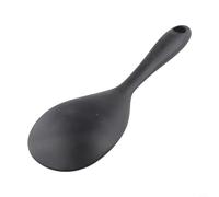 Niceminiwall Large Silicone Cooking Spoon with Long Handle, Heat Resistant Non-Ladle for for Mixing and Serving, High Grade Kitchen Utensil Safe for for Dishwasher, Oven and(Black)