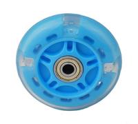 Niceminiwall LED Flash Wheels 80mm x 2.2cm for Electric Scooter - Rear Back Replacement with ABED-7 Bearings, Compatible with Mini Scooters, PU Material, Blue(Blue)