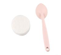 Niceminiwall Long Handle Sponge Scrubber for Bathroom Wall, Tile Floor and Bathtub Cleaning, 32 cm Multi-Purpose Cleaning Brush with PP and Scouring(Pink)