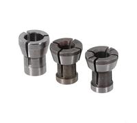 Niceminiwall M17 Collet Chuck Adapter with Nut for Engraving Trimming Machine Router, 6/6.35/8mm Sizes, Carbon Steel Construction(3pcs)