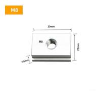 Niceminiwall M8 T-Slot Slider T-Track Jig Screw Fixture Rail Accessories for Woodworking Tables, Milling Machines, Table Saws and Band Saws with Metal Construction and for Easy(M8 Slider)