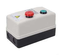 Niceminiwall Magnetic Electric Motor Starter Switch 3 Phase 380V Waterproof IP55 Overload Protection ABS Housing Easy Installation for Compressor Water Pump Industrial(2.4-3.6A)