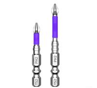 Niceminiwall Magnetic Screwdriver Bit Set Professional Alloy Steel Multi-Length Bits 25mm-90mm with Anti-Slip Design Strong Magnetic Tip for Power Tools Electric Drill Manual Driver Silver(2)