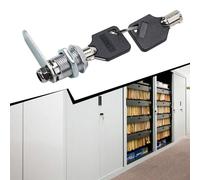 Niceminiwall Metal Alloy Cam Lock for for Drawer, Cabinet, Mailbox, Locker and Cupboard Doors with 2 Keys, Bright Chrome or Nickel Finish, Single Opening Type, Fits 16mm-30mm(20mm)