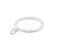 Niceminiwall Metal Curtain Rings for Rods, Heavy Duty Hanging Hooks for Curtains, Smooth Gliding Iron Drapery Rings Compatible with 25-37 mm Poles, No Snagging Design(White 12pcs)