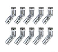 Niceminiwall Metal T Pipe Connectors 10PCS Adjustable Stainless Steel Joint Fittings 90-270 Degree Angle Bracket Clamps for Fence Frame Guardrail Furniture Installation