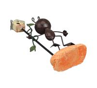 Niceminiwall Mini Ant Ornament for Garden Decoration, Cute Funny Figurine, Hand Painted Iron Wall Art, Weather Resistant Outdoor Decor, Brown, 7x5x14cm(J)
