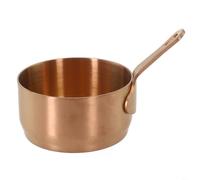 Niceminiwall Mini Saucepan Copper Gravy Pot With Handle Small Cooking Pan 100ml, Stockpots Sauce Pan 1pcs Cup Kitchen Milk Pot for Restaurant Home Kitchen(Bronze M)