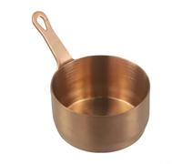 Niceminiwall Mini Saucepan Copper Gravy Pot With Handle Small Cooking Pan 100ml, Stockpots Sauce Pan 1pcs Cup Kitchen Milk Pot for Restaurant Home Kitchen(Bronze L)