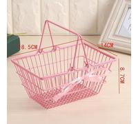 Niceminiwall Mini Storage Basket for Home Organization, Desktop Jewelry & Cosmetics Organizer, Iron Wire Decorative Bin for Girls, Small/Medium/Large(Medium)