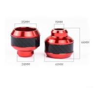Niceminiwall Motorcycle Front Fork Wheel Frame Slider Set, Aluminum Alloy Shock Absorber Anti-Fall Cup Design for Protection, High Resistant Crash Protector(Red)