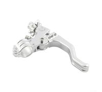 Niceminiwall Motorcycle Short Folding Stunt Clutch Brake Lever for CNC Aluminum 22mm Handlebar for Most Motorbikes, Enhanced Control Reduced Resistance Design, Lasting Anodized(Silver)