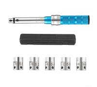 Niceminiwall Motorcycle Spoke Torque Wrench Set 2-10 NM with 10 Interchangeable Heads for Dirt Bike Wheel Maintenance 5.0-6.8mm Aluminum Steel Construction