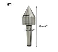 Niceminiwall MT1 Heavy Duty Live Tailstock Center for Wood Lathe Accessory with Dust Seal Protection, 60 Degree Point Ball Bearing Construction for Woodworking(MT1)