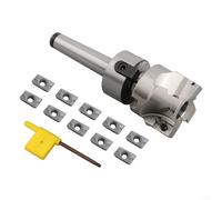 Niceminiwall MT2 for M10 Shank 400R 50mm Face End Mill Cutter+10pcs Carbide Insert APMT1604 for CNC