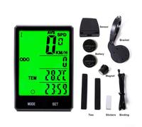 Niceminiwall Multifunction Computer with Wired and Wireless Odometer Cycling Speedometer, 2.8 Inch Large Screen, IPX6 Waterproof, Long Backlight, Chip, Easy(Style A Wireless)