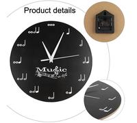 Niceminiwall Musical Note Wall Clock 30x30cm with Staff Design for Home Decor, Acrylic Art Clock Featuring Creative Note Numbers for Living Room or Music Studio