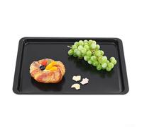 Niceminiwall Non- Baking Tray 37 cm - Carbon Steel Rectangular Cake Pan for Bread, Cookies, and Pastries | Food-Grade Coating, for Easy to Clean, Oven(Black)