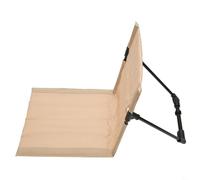 Niceminiwall Outdoor Camping Backrest Folding Chair with Support Frame for Camping Hiking Picnic Beach Travel, Lightweight Portable Design, Polyester and Metal(Beige)