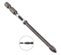 Niceminiwall PH2 Cross Screwdriver Bit with 1/4'' Hex Shank Magnetic Alloy Steel Replacement for Electric and Hand Screwdrivers Drills in Silver or White Color(100mm)