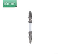 Niceminiwall PH2 Cross Screwdriver Bit with 1/4'' Hex Shank Magnetic Alloy Steel Replacement for Electric and Hand Screwdrivers Drills in Silver or White Color(65mm Double Head)