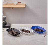 Niceminiwall Plastic Coffee Beans Sample Tray for for Cupping and Tasting, 300ml Food-Safe Coffee Cupping Plate for for Beans Display, Roasting Evaluation, Barista Training and(Black)